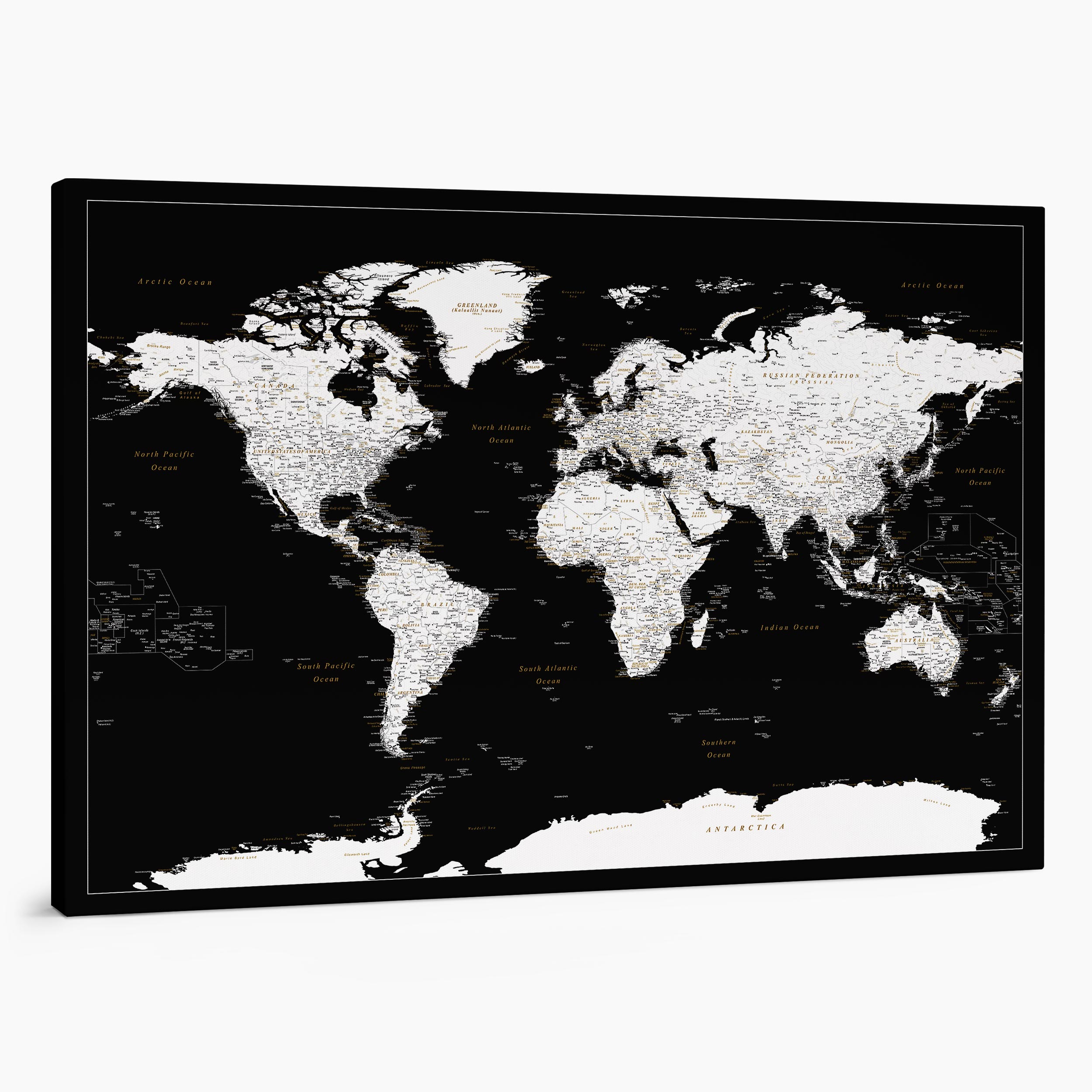 Push Pin Travel Map - Detailed World Map with Pins - Canvas Pinboard Map to  Hang & Pin - Mark Places You've Been - Options to Personalize (Extra Large  (59x39,3 in /