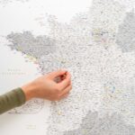 grey canvas france map to pin places visited 5fr