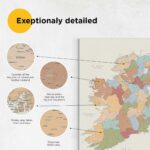 1IE-1IE Push Pin Ireland Map – Colorful details