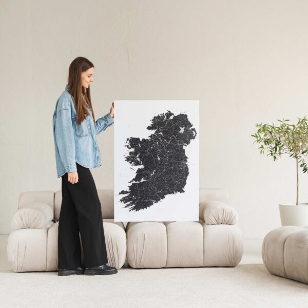 canvas wall art of ireland republic with pins 4ie