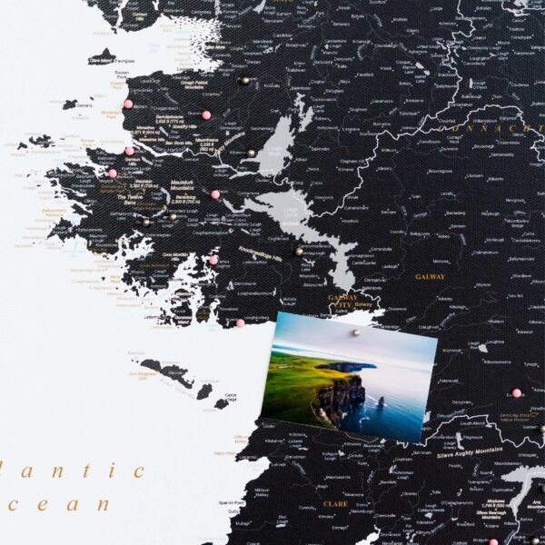 detailed ireland canvas wall art map with counties 4ie