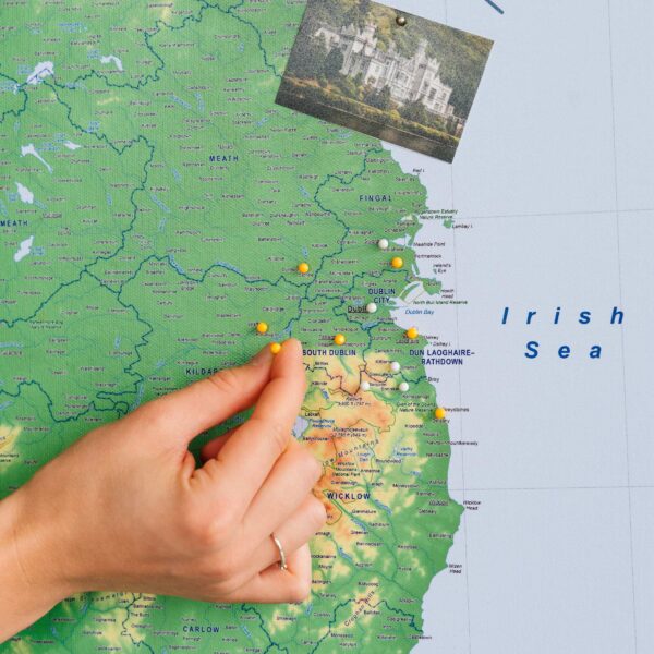 detailed ireland map with pins to mark places i have visited 7ie