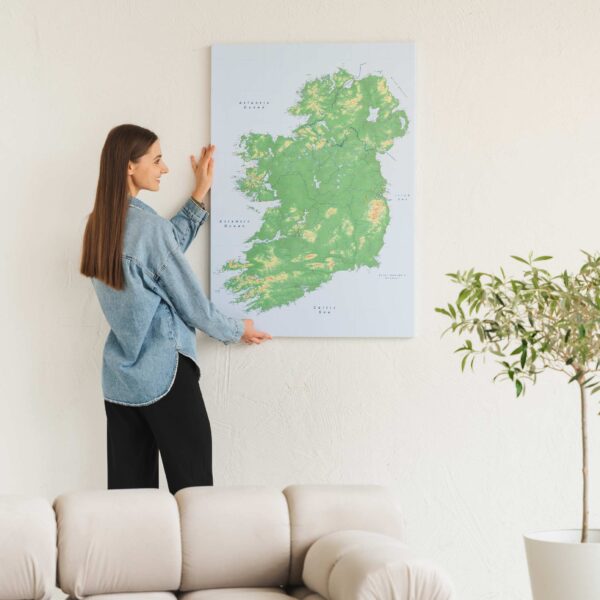 ireland travel map art with pins 7ie