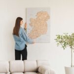 large detailed ireland map wall art decor canvas 3ie