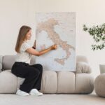 italy map cork pin board to mark destinations 3it