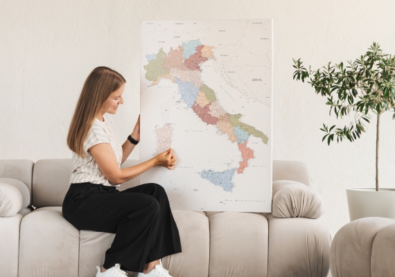 italy theme gift map wall art 1it