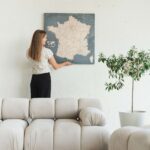 large pinnable france map cork board with pins modern 7fr