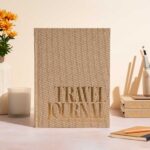 beige travel notebook