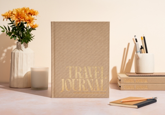 trip map guided travel journal with prompts luxury